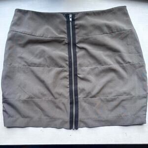 Grey Audrey mini skirt Small Zip Lightweight short sexy